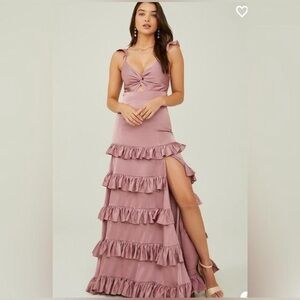 Altar'd State Alana Marie Mauve Pink Maxi Dress